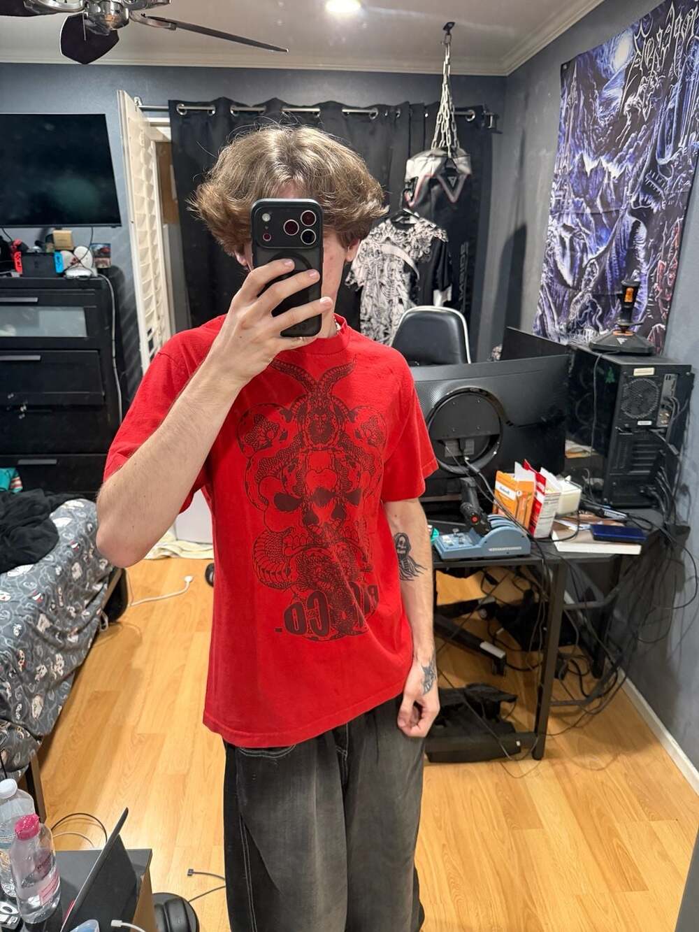 Born Into Greed Big Co. Skull Graphic T-Shirt